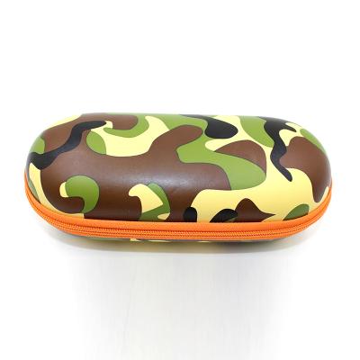 Eva zipper eyeglasses case with pu leather