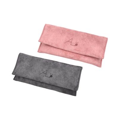 Totally soft suede material sunglasses case/pouch with magnetic closure