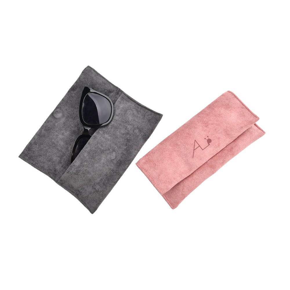 Totally soft suede material sunglasses case/pouch with magnetic closure